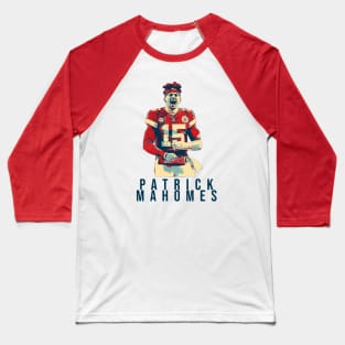 Patrick Mahomes Pop Art Vintage Color Baseball T-Shirt